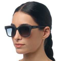 Okkia Giovanni Black Havana with Green Gradient Lens Sunglasses