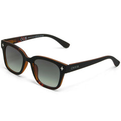 Okkia Giovanni Black Havana with Green Gradient Lens Sunglasses