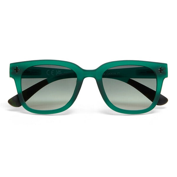 Okkia Giovanni Transparent Green Sunglasses