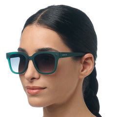 Okkia Giovanni Transparent Green Sunglasses