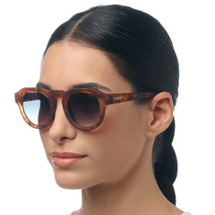 Okkia Zeno Sahara Havana with Green Gradient Lens Sunglasses