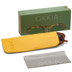 Okkia Zeno Sahara Havana with Green Gradient Lens Sunglasses