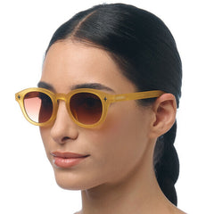 Okkia Milano Transparent Yellow with Brown Gradient Lens Sunglasses