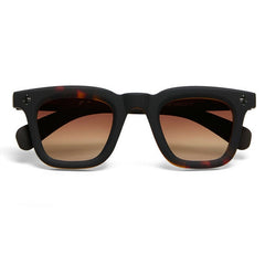 Okkia Firenze Black and 3 Points Havana with Brown Gradient Lens Sunglasses