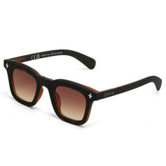 Okkia Firenze Black and 3 Points Havana with Brown Gradient Lens Sunglasses
