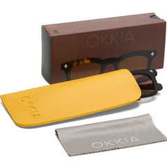 Okkia Firenze Black and 3 Points Havana with Brown Gradient Lens Sunglasses