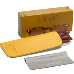 Okkia Firenze Sahara Havana with Brown Gradient Lens Sunglasses