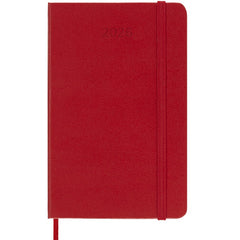 Moleskine 2026 12M Weekly Planner Pocket Scarlet Red Hardcover