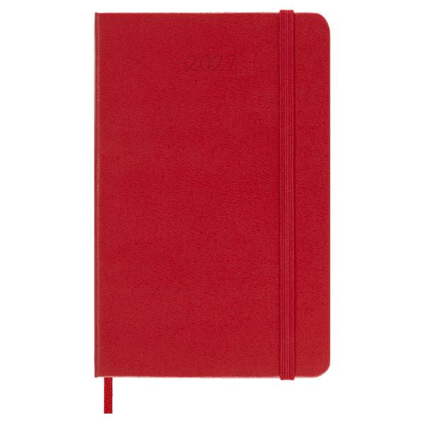 Moleskine 2027 Weekly Pocket Diary Red Hard Cover
