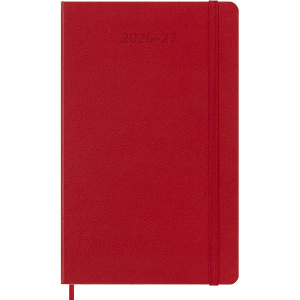Moleskine Academic 2026/2027 Weekly Diary Large Red Hard