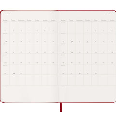 Moleskine Academic 2026/2027 Weekly Diary Large Red Hard
