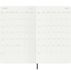 Moleskine Academic 2026/2027 Weekly Diary Large Myrtle Green Soft
