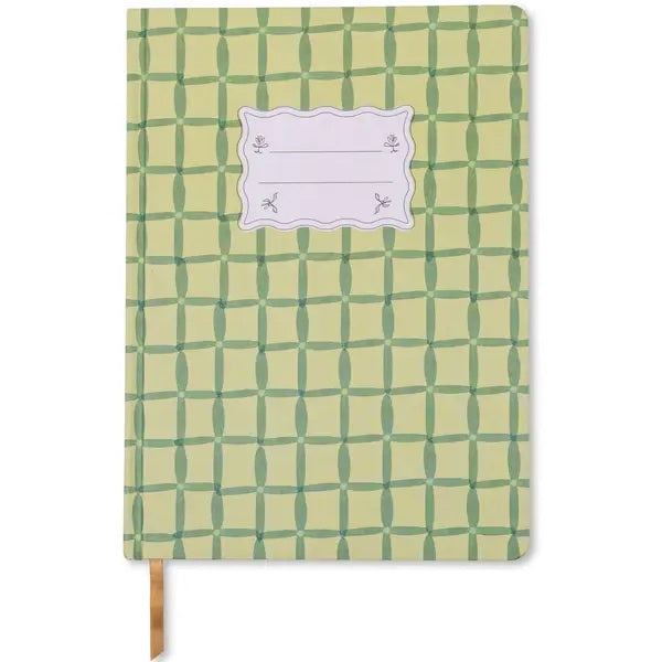Tulip Jumbo Journal - Green Lattice