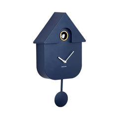 Wall Clock Modern Cuckoo Dark Blue