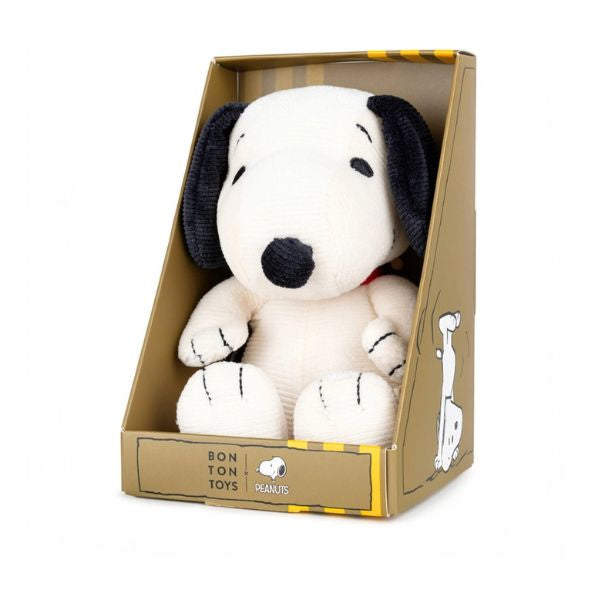 Snoopy Mini Cream Corduroy Soft Toy in Gift Box