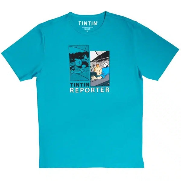 Tintin Train Turquoise T-Shirt