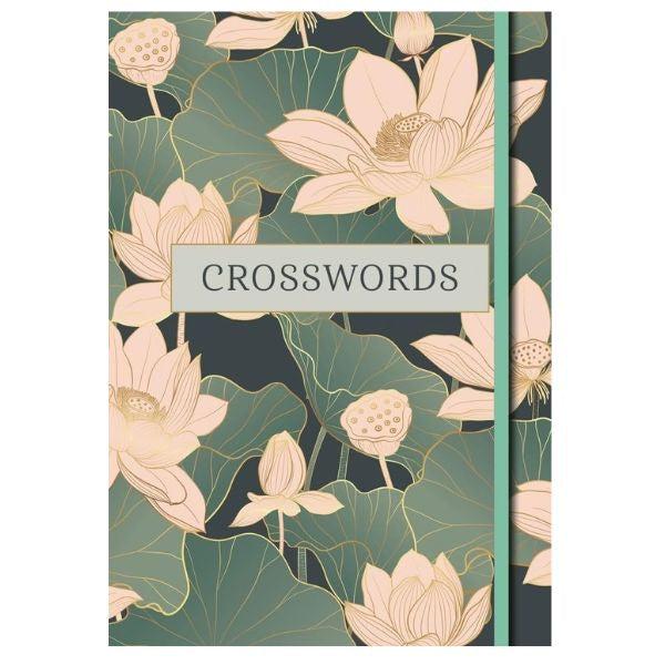 Crosswords Metallic Flowers Book