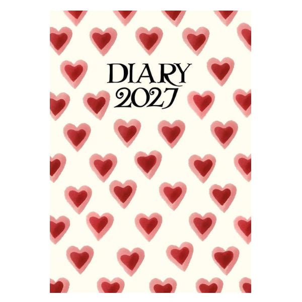 Emma Bridgewater Double Hearts A6 Diary 2027