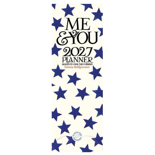 Emma Bridgewater Me and You Blue Stars Slim Planner Calendar 2027