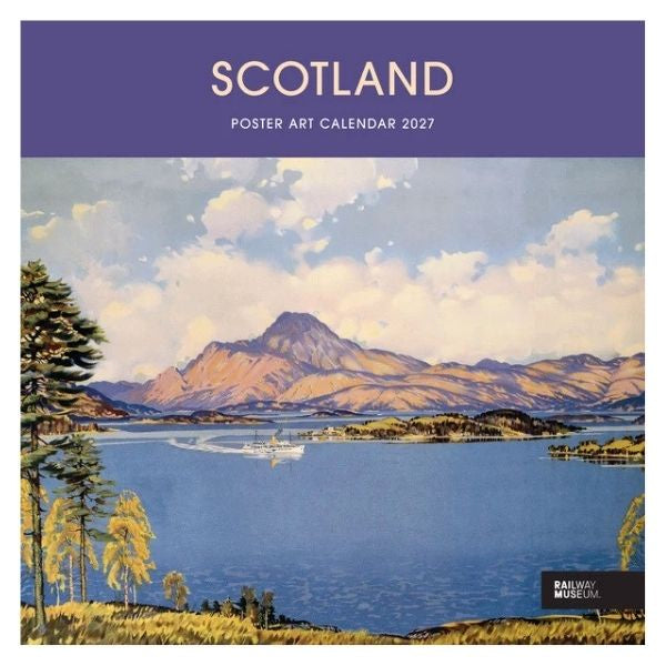 Scotland Poster Art Wall Calendar 2027