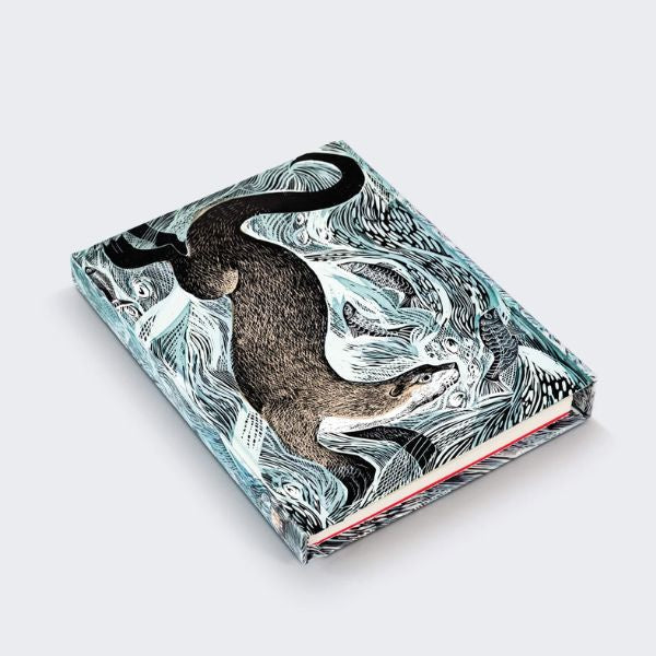 Angela Harding Fishing Otter Foiled Journal