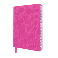 2027 Lucy Innes Williams: Pink Garden House Artisan Art Vegan Leather Diary