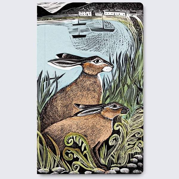 Angela Harding Rathlin Hares Soft Touch Lined Journal