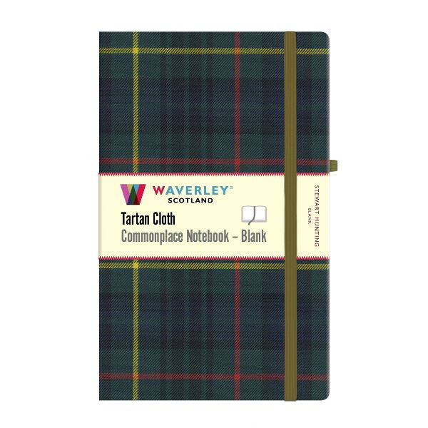 Stewart Hunting Tartan Cloth Large Notebook