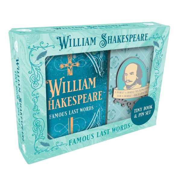 William Shakespeare Famous Last Words Tiny Book and Pin Set