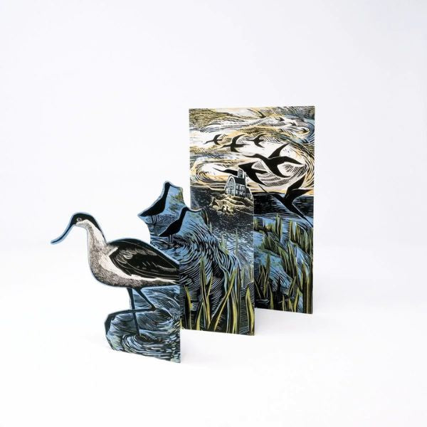 Angela Harding Avocets at Blakeney 3D Card