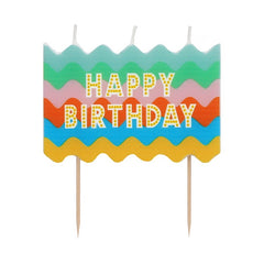 Large Wavy Happy Birthday Candle Cake Topper