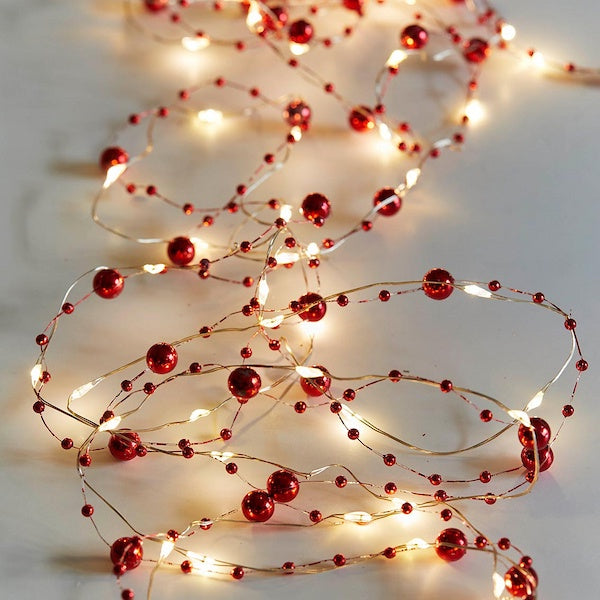 Botanical Holly Bead String Lights