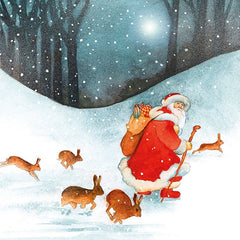 Father Christmas And Hares Charity Card Pack