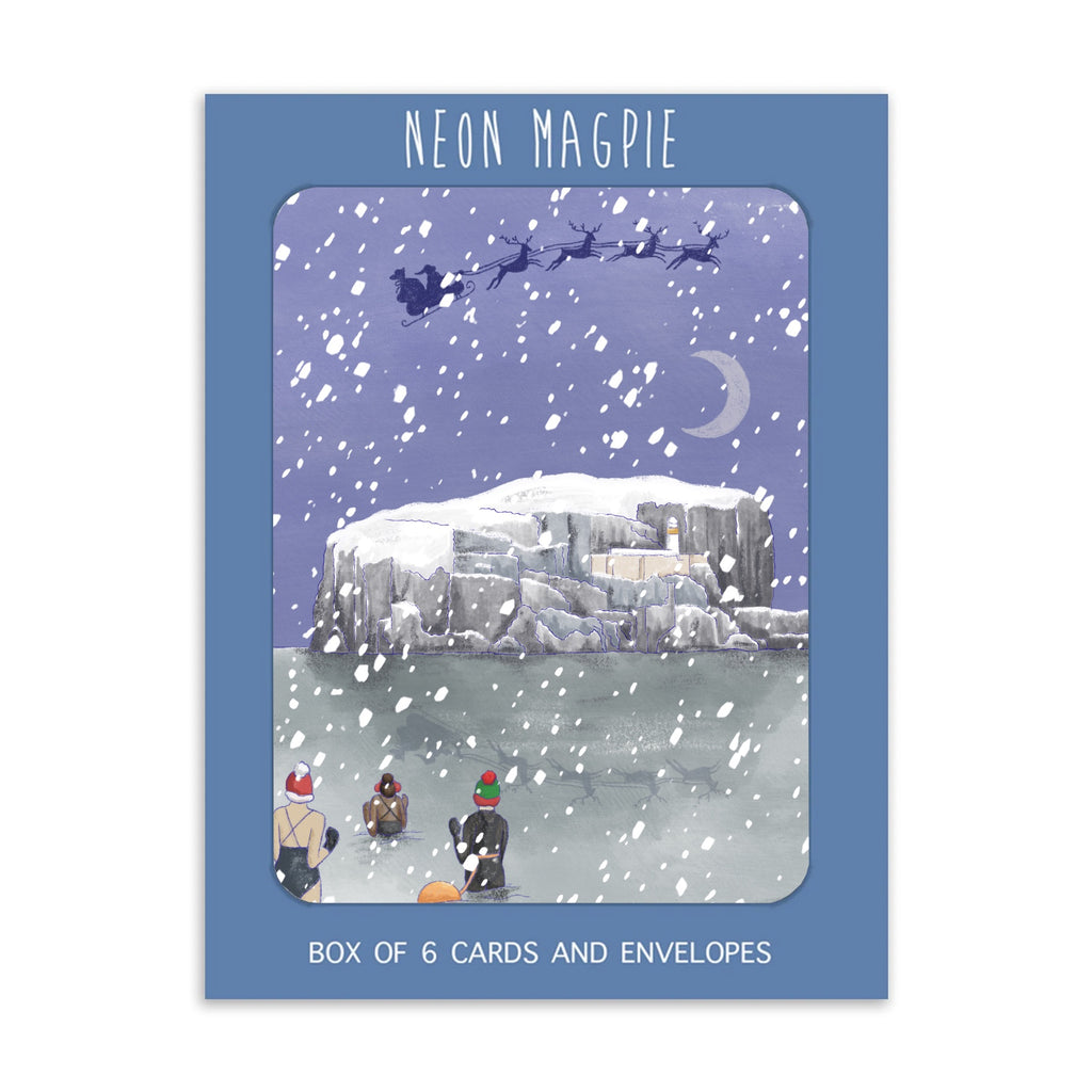 Bass Rock Gold Foil Christmas Card Box