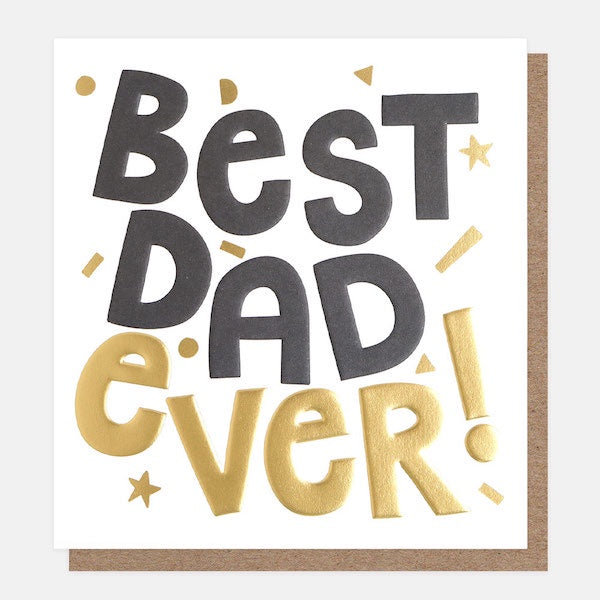 Best Dad Ever Gold Foiled Card - Paper Tiger