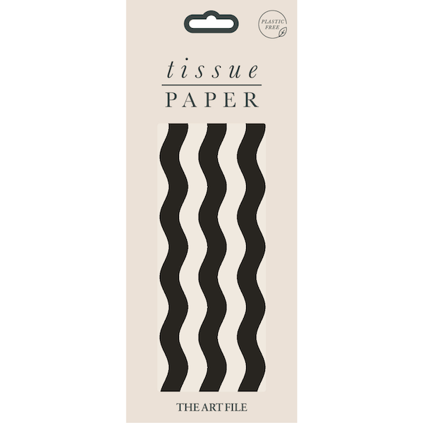 Black Waves Tissue Paper
