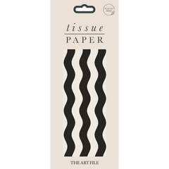 Black Waves Tissue Paper