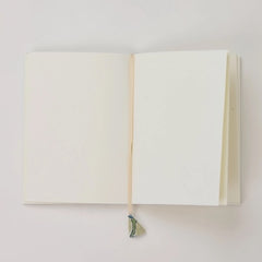 Block Printed Blank A5 Notebook - Lotus Indigo