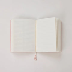 Block Printed Ruled A5 Notebook Marigold Glitz Blush