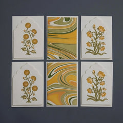 Boxed Artisan Notecard Set - Sandook Topaz 6 Pack