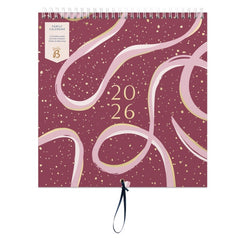 2026 Burgundy Family Wall Calendar
