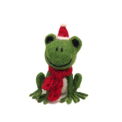 Christmas Frog with Hat Decoration