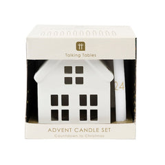 Advent Candle Ceramic House Set