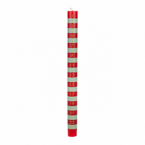 Candle Shop Stripe Advent Candle