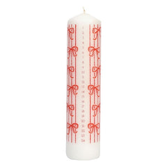 Candle Shop Advent Pillar Candle Bows
