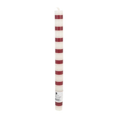 Burgundy Stripe Dinner Candle