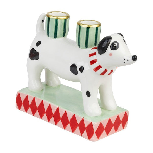 Dog Ceramic Candle Holder
