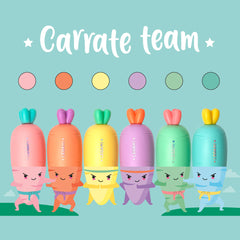 Carrate Team Carrot Pack of 6 Mini Highlighters