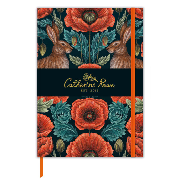 Catherine Rowe Poppy Red A5 Notebook