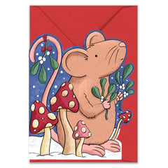 Mouse Cut Out Christmas Card
